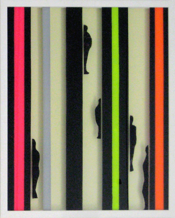 2 d Peter P. Rast AnnÑherung 1 Acryl auf Karton und hinter Glas